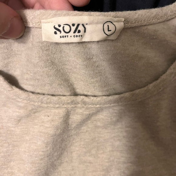 Live Sozy Oatmeal Annalee Cinched Crop Tee - Picture 4 of 8